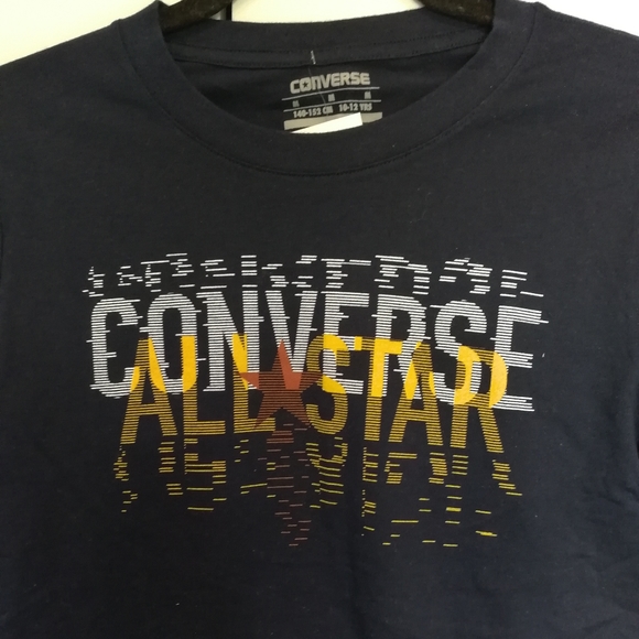 CONVERSE Boys Long Sleeve Logo Graphic T Shirt 100% Cotton Medium NWT - Picture 5 of 7
